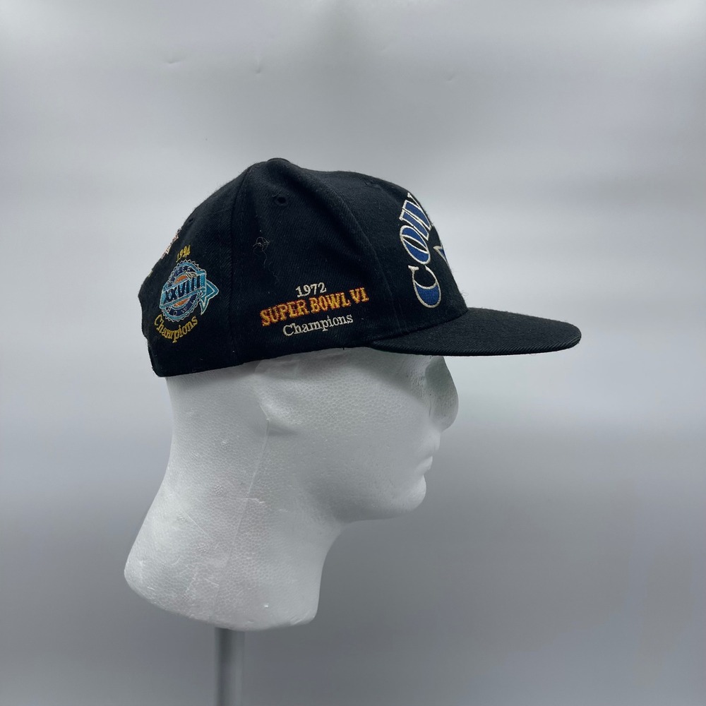 Annco NFL Dallas Cowboys Super Bowl Champions Multi Patch Vintage Snapback Hat - Picture 6 of 10